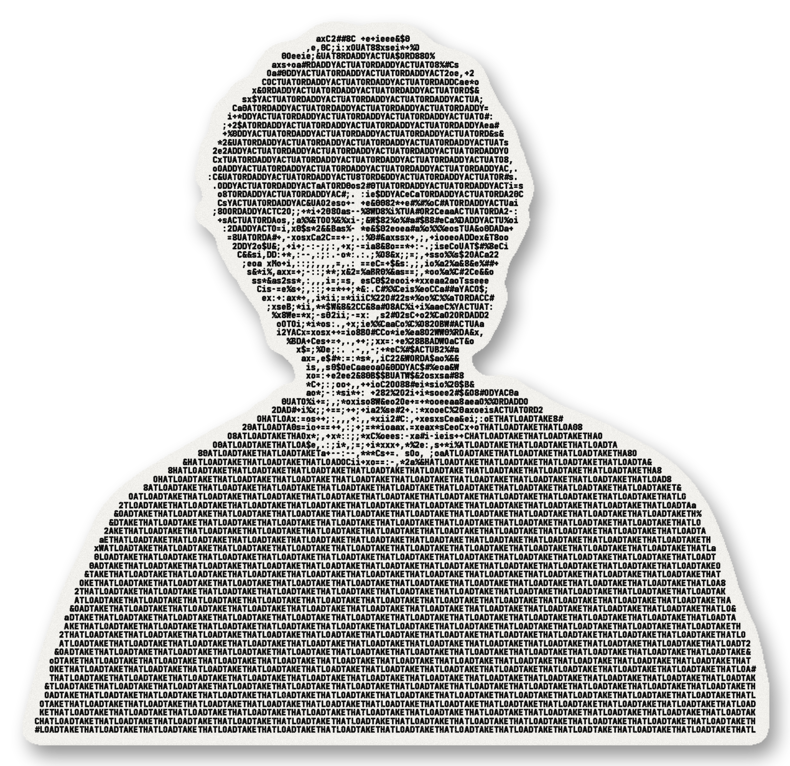 ASCII paper cutout of Tarun Malarvasan